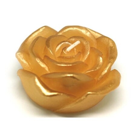 Zest Candle Zest Candle CFZ-101 3 in. Metallic Gold Rose Floating Candles -12pc-Box CFZ-101